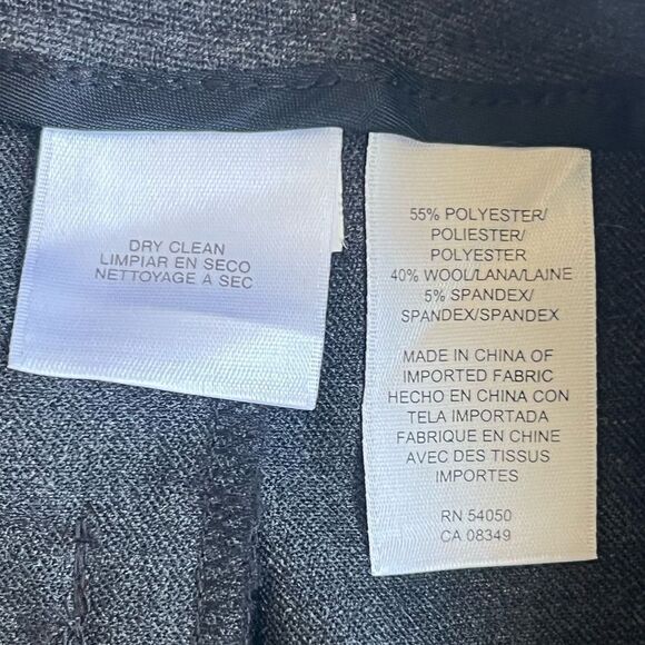 Jones New York High Rise Straight Leg Wool Blend Gray Casual Slacks Pants sz 10 - Picture 8 of 11